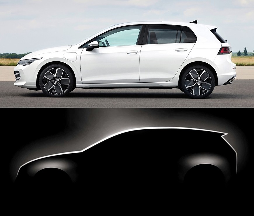 Первое изображение Volkswagen Golf девятого поколения: то же яйцо, только в профиль - «Автоновости»