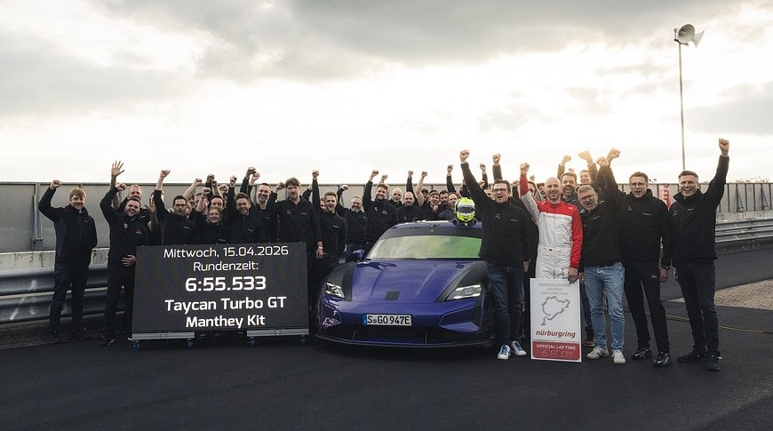 Прочь с дороги, Xiaomi! Новый рекорд Нюрбургринга от Porsche Taycan Turbo GT Manthey Kit - «Автоновости»